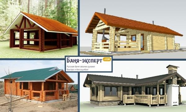 Баня с беседкой под одной крышей – проекты + строительство своими руками Баня с беседкой под одной крышей – проекты + строительство своими руками