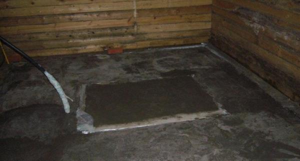 Возведение пола в бане Возведение пола в бане