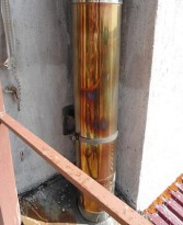 Проход трубы через потолок бани Проход трубы через потолок бани