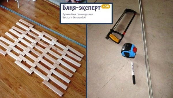 Как сделать лежак для русской бани Как сделать лежак для русской бани