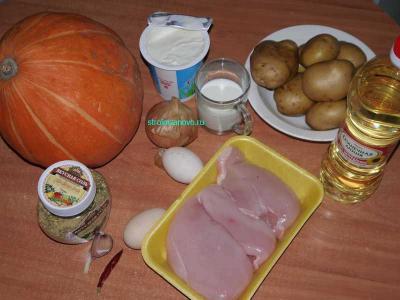 Тыква с куриной грудкой
Тыква с куриной грудкой